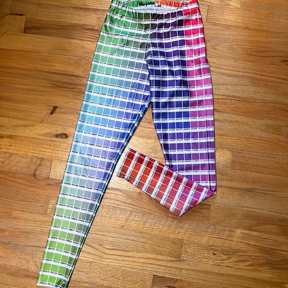RARE Rainbow Black Milk Hex Code/Color Swatch Leggings